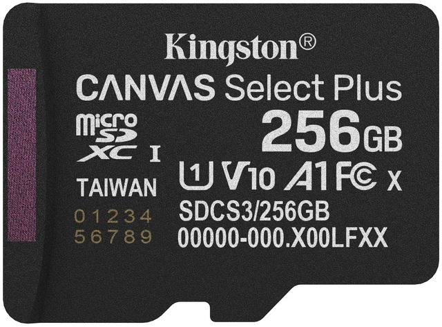 Main image of Kingston Canvas Select Plus Micro SD Memory Card 256GB micSDXC Gen3 150R A1 SD Adapter Not Included - SDCS3/256GBSP