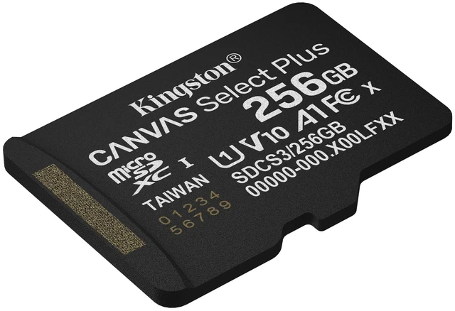 Alt view image 2 of 5 - Kingston Canvas Select Plus Micro SD Memory Card 256GB micSDXC Gen3 150R A1 SD Adapter Not Included - SDCS3/256GBSP