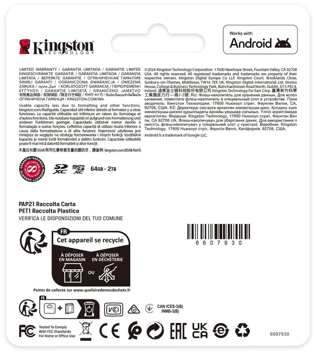 Alt view image 4 of 5 - Kingston Canvas Select Plus Micro SD Memory Card 256GB micSDXC Gen3 150R A1 SD Adapter Not Included - SDCS3/256GBSP