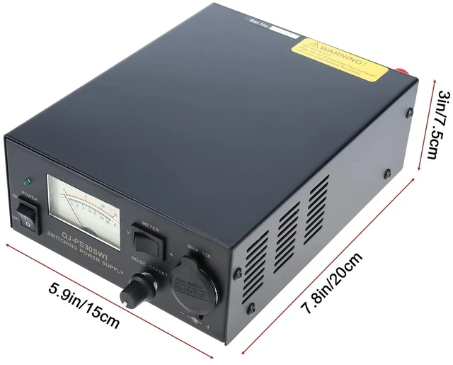 Alt view image 2 of 5 - NORJIN 13.8V 30A DC Power Supply, Analog Regulated Bench Power Converter with Car Cigarette Lighter Socket & Noise Offset, AC to DC Converter for HAM Radio, CB Radio, Lab & Hobby Use