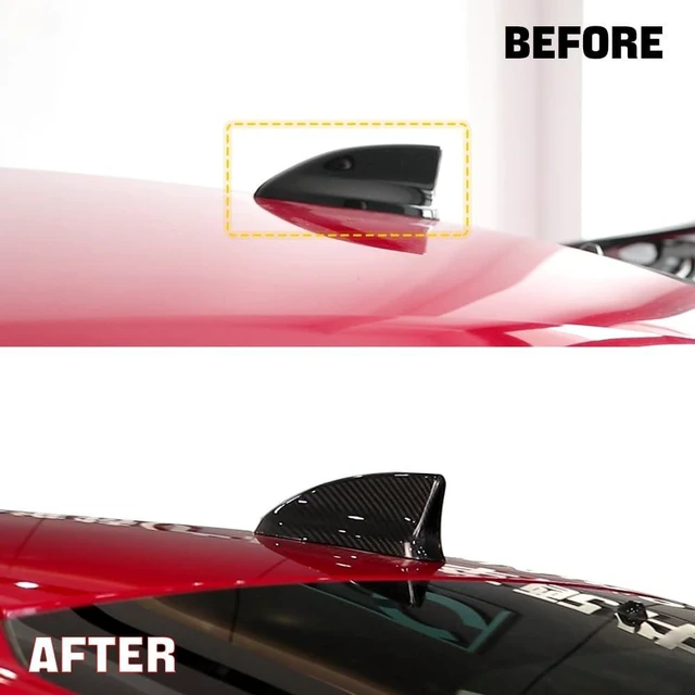 Alt view image 4 of 5 - JSWAN for Civic Type r FL5 Carbon Fiber Car Roof Antenna Cover(Glossy)