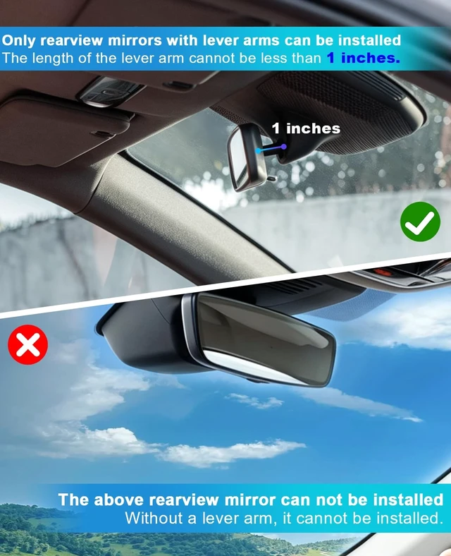 Alt view image 4 of 5 - Xislet Universal Radar Detector Mount, Rearview Mirror Rod Radar Bracket