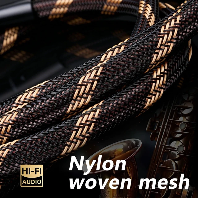 Alt view image 3 of 5 - HHDZI 14 AWG OFC Speaker Cable with Interchangeable Banana and Spade Tips