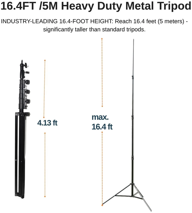 Alt view image 2 of 5 - 16.4 FT Tall Tripod for Xbotgo Falcon/Chameleon/Light/BallerCam/Veo Cam
