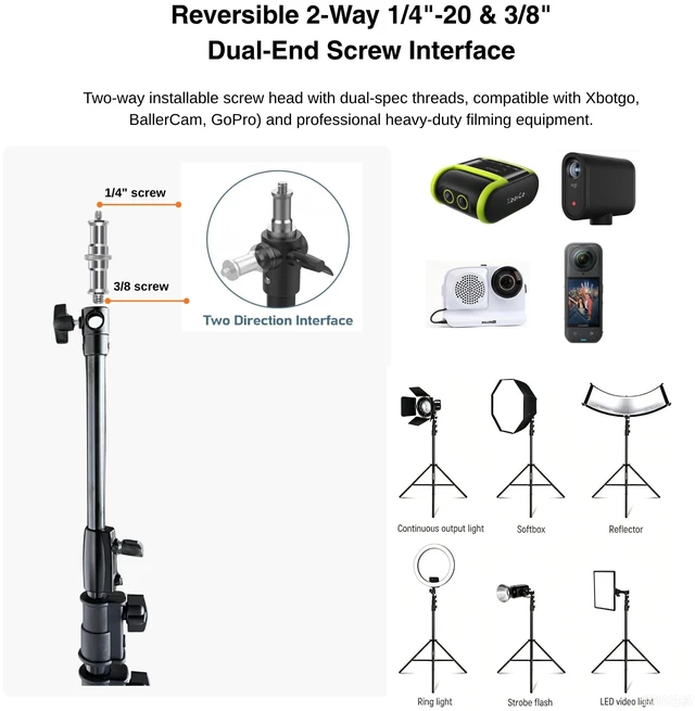 Alt view image 5 of 5 - 16.4 FT Tall Tripod for Xbotgo Falcon/Chameleon/Light/BallerCam/Veo Cam