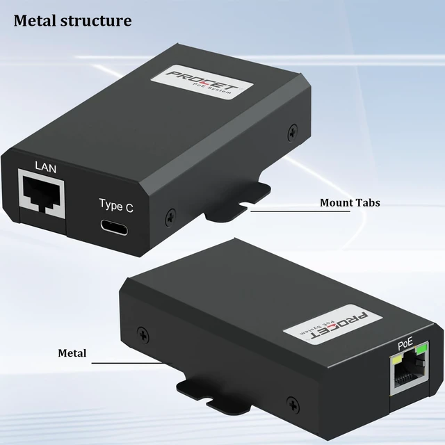 Alt view image 4 of 5 - PROCET 10G PoE Splitter, 25W 10 Gigabit PoE to USB C PD & RJ45 Ethernet Connectivity Adapter for eero 6/7, Wireless AP, Tablet, iPad, Google TV, USB C Hub, Digital Display, Smart Home Hub