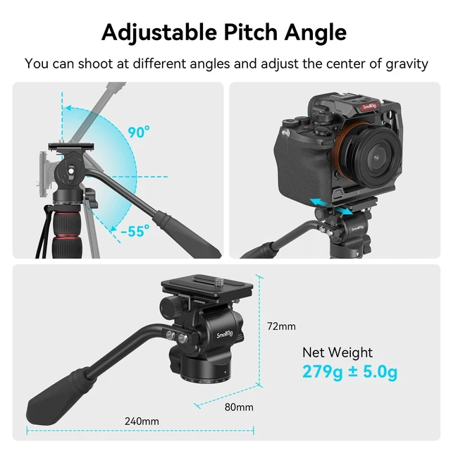 Alt view image 5 of 5 - SmallRig Tripod Fluid Head