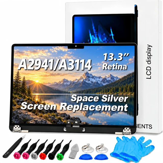 Main image of Lihavqyx A2941 A3114 Screen Replacement A2941 A3114 LCD for 15.3 inches MacBook M2 M3 air 2023 2024 Year 2880x1864 Replacement LCD Full Assembly for EMC 8301 8612 9301 Silver