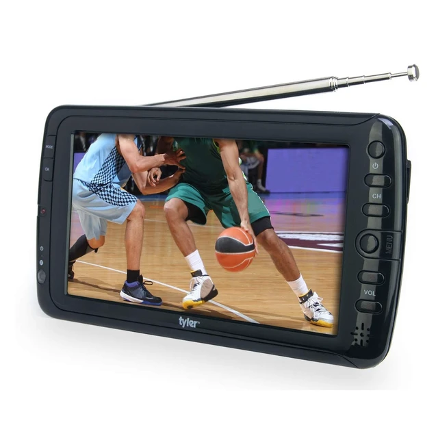 Alt view image 3 of 5 - Tyler 7" Portable TV LCD Monitor Rechargeable Battery Powered Wireless Capability HD-TV, USB, HDMI Input, AC/DC, Remote Control Built in Stand Small for Car Kids Travel