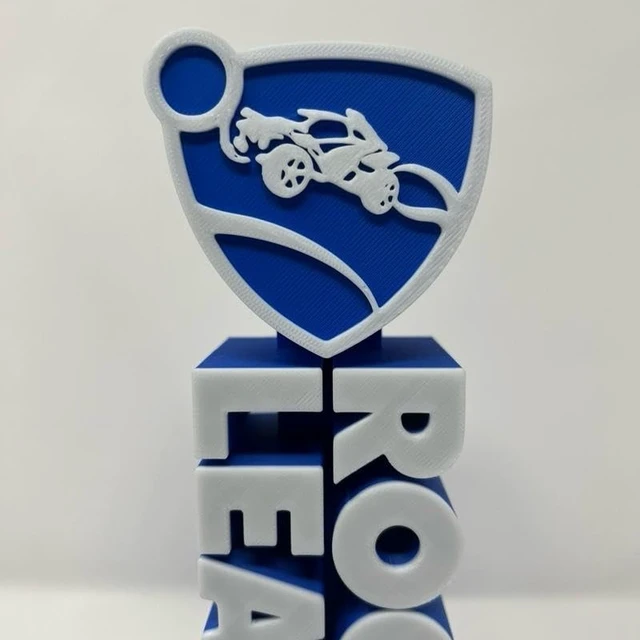 Alt view image 4 of 5 - BryansGoods Rocket Car League Inspired 3D Printed Headphone Stand - Gamer Desk Accessory with Bold Logo & Sturdy Base for Organizing Your Setup (Headphones NOT Included)