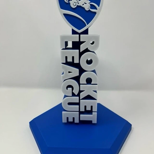 Alt view image 2 of 5 - BryansGoods Rocket Car League Inspired 3D Printed Headphone Stand - Gamer Desk Accessory with Bold Logo & Sturdy Base for Organizing Your Setup (Headphones NOT Included)