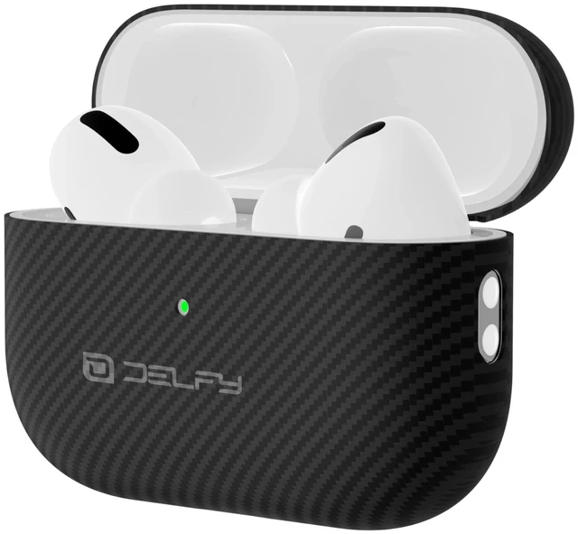 Main image of Delfy AirPods Pro (2nd Gen), 100% Real Aramid Fiber, Lightweight Case ^^ Classic Edition ^^ Ultra-Thin & Durable 0.6 mm Aramid Fiber ^^ Precision Laser-Cut ^^ Full Protection ^^ Luxuary case