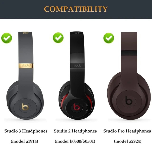 Alt view image 2 of 5 - Beat Studio 3 Headband and Hinges Same as the OEM Arch Band + Hinge Repair Kit Compatible with Beats Studio3/A1914, Studio 2 Wired/Wireless (B0500/B0501), Studio Pro/A2924 Headphones (Shadow Gr