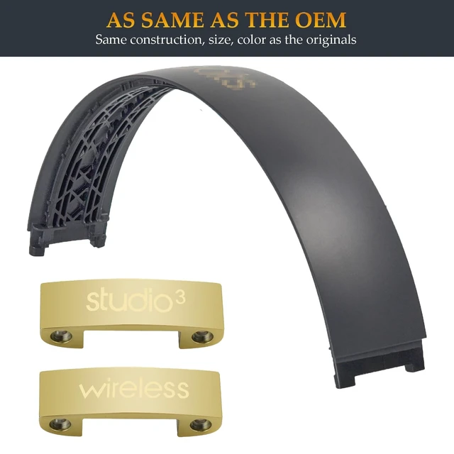 Alt view image 3 of 5 - Beat Studio 3 Headband and Hinges Same as the OEM Arch Band + Hinge Repair Kit Compatible with Beats Studio3/A1914, Studio 2 Wired/Wireless (B0500/B0501), Studio Pro/A2924 Headphones (Shadow Gr