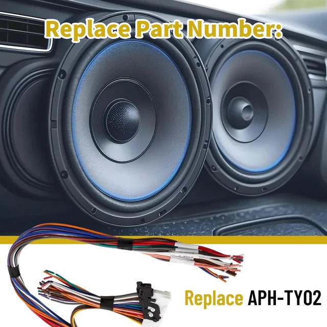 Alt view image 4 of 5 - Speaker Connection Harness Fit for Toyota Lexus 2007-2021 Replace APH-TY02