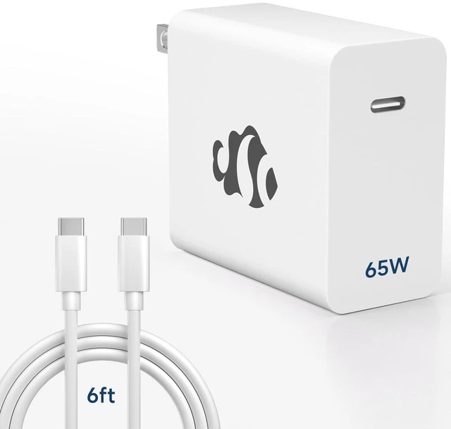 Main image of NIMO 65W GaN USB C Charger for MacBook, Single Port PD Wall Adapter Compatible with 6.6FT / 2M Line Cable Fast Charging for NIMO Laptops, iPad Pro, Sam-Sung for Travel, Home & Office