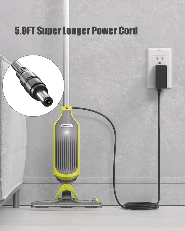 Alt view image 5 of 5 - for Shark VACMOP VM200 Charger, Replacement Shark Vacuum Charging Cord Compatible with Shark Vacuum Cleaner VM200 VM20026 VM200C VC200 UM200 UM205 VC205 Cordless Hard Floor Vacuum Mop Power Cord