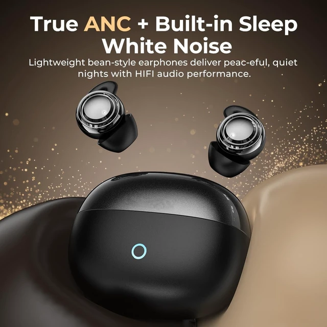 Alt view image 3 of 5 - VL02 Sleep Earbuds for Side Sleepers, Small Invisible Earbud for Sleeping ^^ Noise Cancelling Headphones for Sleep, Bluetooth 6.0 Earbuds, Hidden in-Ear Ear Buds for Sleeping, Travel, Work(Black)