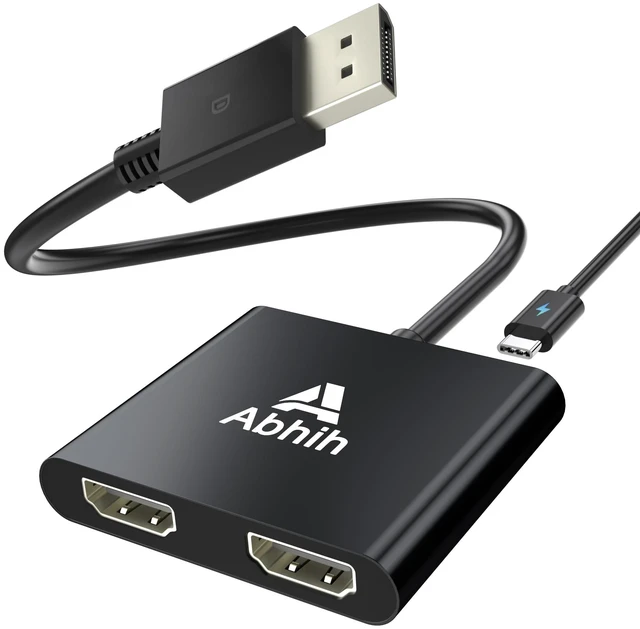 Main image of DisplayPort to Dual HDMI Adapter, DisplayPort Splitter for Dual Monitors