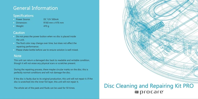 Alt view image 5 of 5 - ProcareSelect Disc Cleaning and Repairing Kit PRO