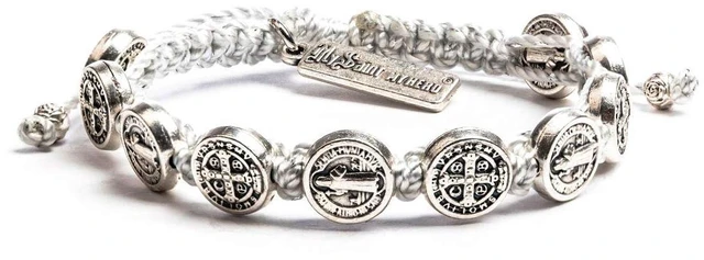 Main image of My Saint My Hero Benedictine Blessing Bracelet - Silver/Silver