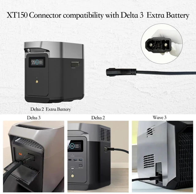Alt view image 5 of 5 - XT150 to SB50 Extra Battery Cable Compatible with ecoFlow DELTA 2 DELTA 3