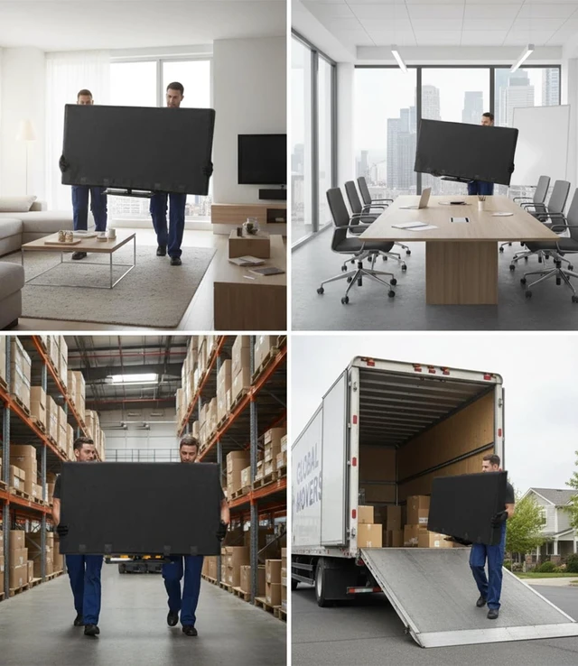 Alt view image 5 of 5 - Usluole TV Cover for Moving, Thickened TV Screen Cover, Fit 60-65in TV