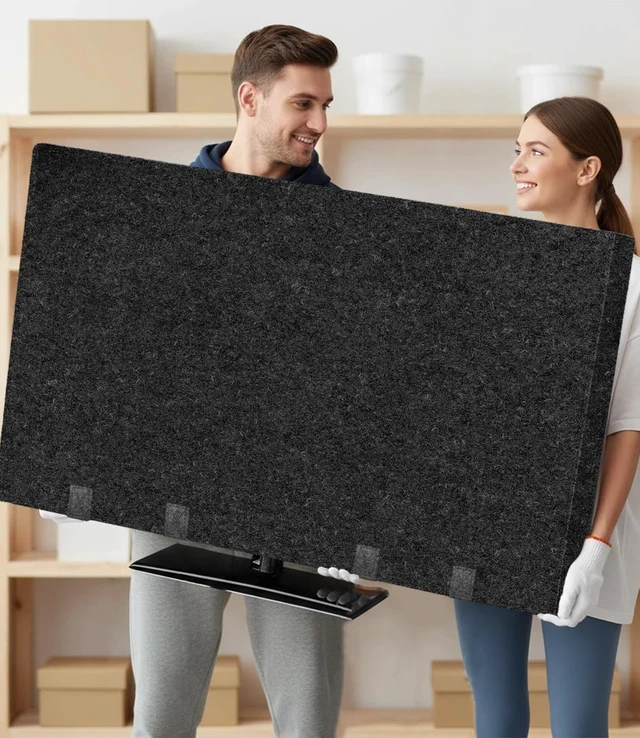 Alt view image 3 of 5 - Usluole TV Cover for Moving, Thickened TV Screen Cover, Fit 60-65in TV