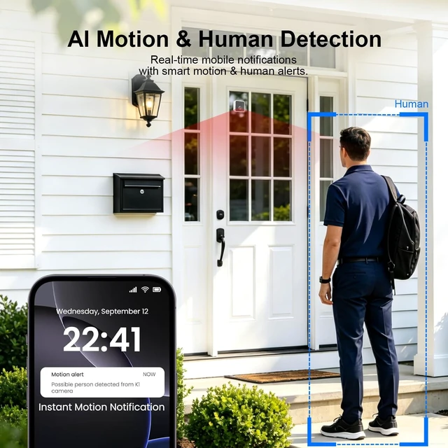 Alt view image 3 of 5 - 2K Wireless Window Camera with 45-Day Battery, 2.4/5G WiFi, 6s Pre-Roll