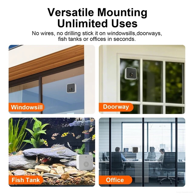 Alt view image 4 of 5 - 2K Wireless Window Camera with 45-Day Battery, 2.4/5G WiFi, 6s Pre-Roll