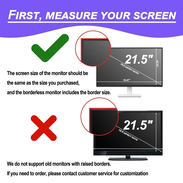 Alt view image 2 of 5 - TYLJYSMY 2 Pack - 21.5 inch Computer Monitor Screen Protector