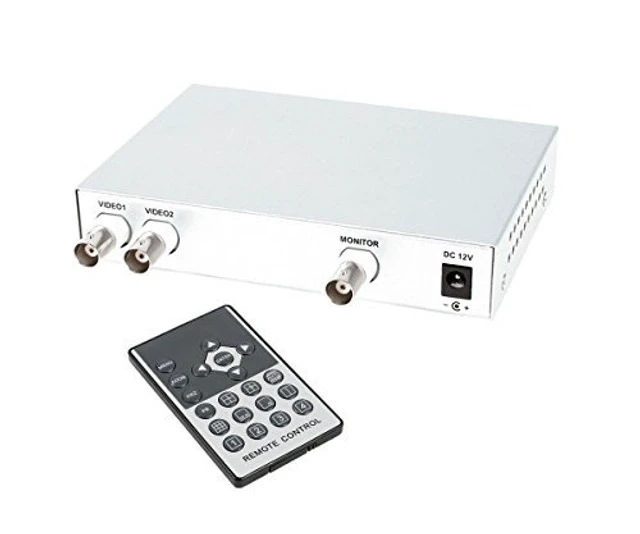 Alt view image 2 of 4 - 2CH HD Video Splitter & Switcher - 1080P Support, NTSC/PAL System, Picture Freeze Function, for CCTV/DVR Surveillance in School/Home/Office