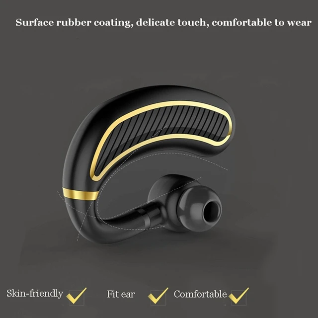 Alt view image 4 of 5 - Bluetooth Headset,Wireless Bluetooth 4.1 Business Headphone Earphone Super Long Standby Earpiece with Mic,Sweatproof,Noise Reduction,Mute Switch for Cell Phone, Skype, Truck Driver,Office,Sport
