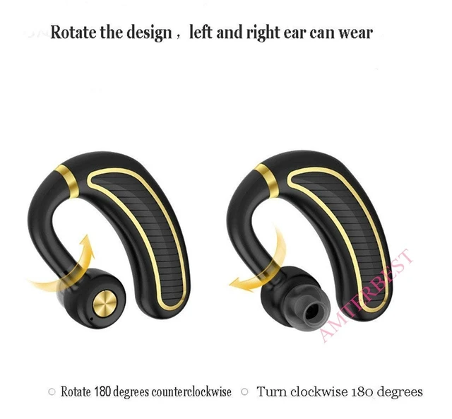 Alt view image 5 of 5 - Bluetooth Headset,Wireless Bluetooth 4.1 Business Headphone Earphone Super Long Standby Earpiece with Mic,Sweatproof,Noise Reduction,Mute Switch for Cell Phone, Skype, Truck Driver,Office,Sport