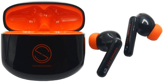 Main image of EGNARO ES5 True Wireless Stereo Earbuds Earphones, Bluetooth 5.1, Active Noise Cancelling, Touch Controls with Microphone and IPX4 Water Resistance, Color Black