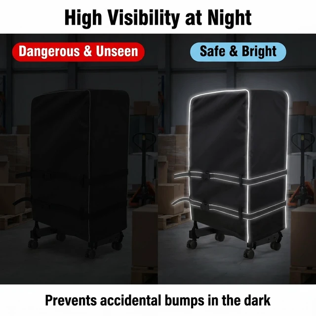 Alt view image 5 of 5 - 65-70 Inch Windproof Outdoor TV Trolley Cover, Heavy Duty Oxford Weatherproof Dustproof Cover for Mobile Rolling TV Stand (65''L x 15''W x 57''H)