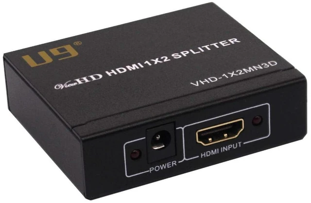 Main image of U9 ViewHD 2 Port 1x2 Powered HDMI 1 in 2 Out Mini Splitter for 1080P & 3D ^^ Model: VHD-1X2MN3D