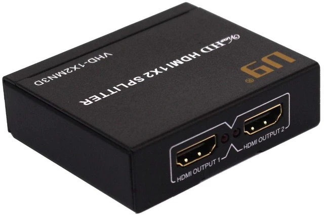 Alt view image 2 of 4 - U9 ViewHD 2 Port 1x2 Powered HDMI 1 in 2 Out Mini Splitter for 1080P & 3D ^^ Model: VHD-1X2MN3D