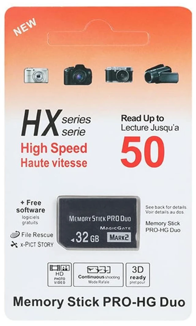 Alt view image 5 of 5 - Speed Memory Stick pro Duo 128GB (Mark2) PSP1000 2000 3000/Camera Memory Card