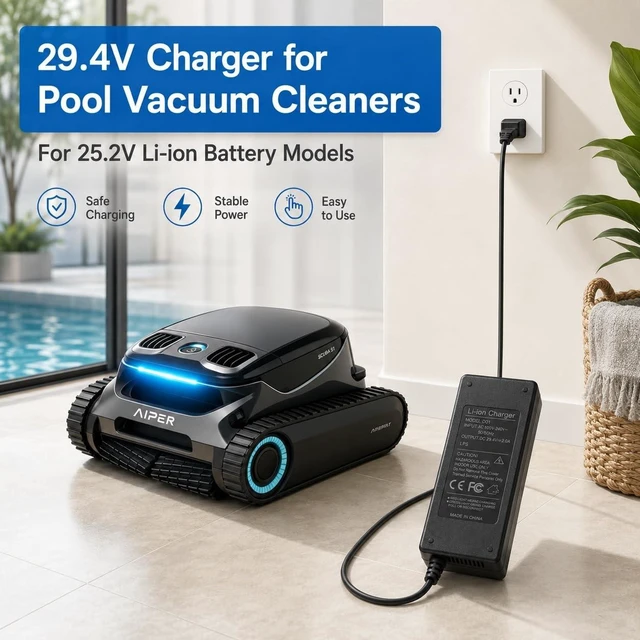 Alt view image 2 of 5 - 29.4V Charger for Aiper ScubaS1 Pro, N1 Pro, N1 Ultra Pool Vacuum Cleaner
