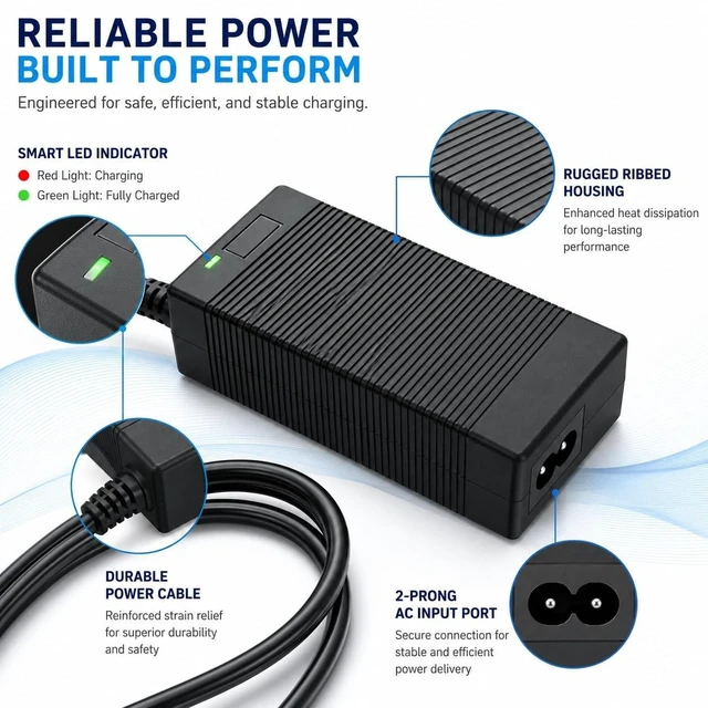 Alt view image 5 of 5 - 29.4V Charger for Aiper ScubaS1 Pro, N1 Pro, N1 Ultra Pool Vacuum Cleaner