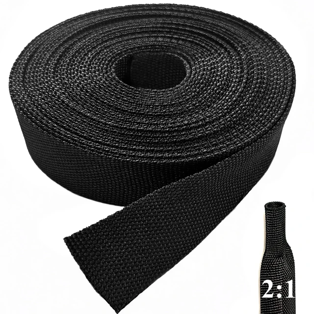Main image of Heat Shrink Braided Cable Sleeve, 25ft 3/4" Wire Management Cord Protector