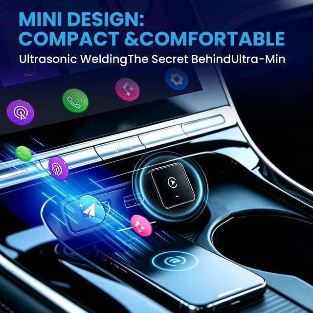 Alt view image 4 of 5 - Nexustratix Wireless CarPlay Adapter for iPhone & Android, Plug and Play