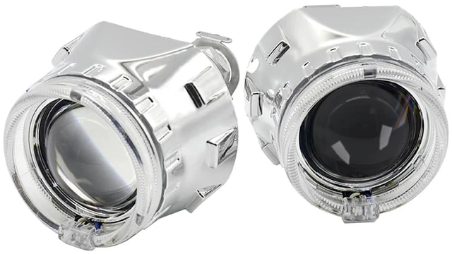 Main image of YUFANYA 2.5Mini Projector Lens LHD Bixenon Projector Lens with 2.5inch Sliver Chrome Shrouds Decoration,High/Low Beam Function Mini H1 Universal Fit for H1 H4 H7 Car Motorcycle Retrofit