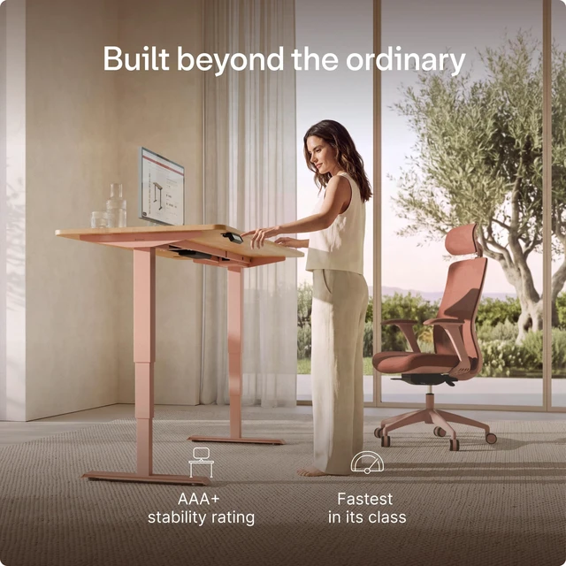 Alt view image 2 of 5 - Desktronic Height Adjustable Standing Desk Frame Ergonomic Sit Stand Desk Frame, Electric Dual Motors 353 lbs, USB & USB-C Charging, Wobble-Free, Touchscreen, 3 Memory Presets, Anti-Collision