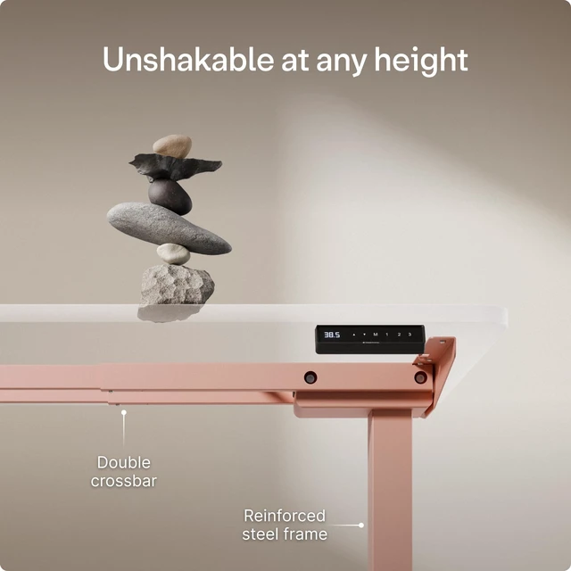 Alt view image 4 of 5 - Desktronic Height Adjustable Standing Desk Frame Ergonomic Sit Stand Desk Frame, Electric Dual Motors 353 lbs, USB & USB-C Charging, Wobble-Free, Touchscreen, 3 Memory Presets, Anti-Collision