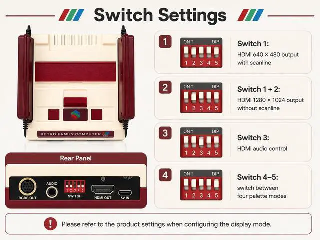 Alt view image 7 of 7 - "FC Little Powerhouse"an FPGA-based retro game console featuring HDMI and RGB output, a plug-and-play wired design, and compatibility with classic game cartridges and various memory cards.