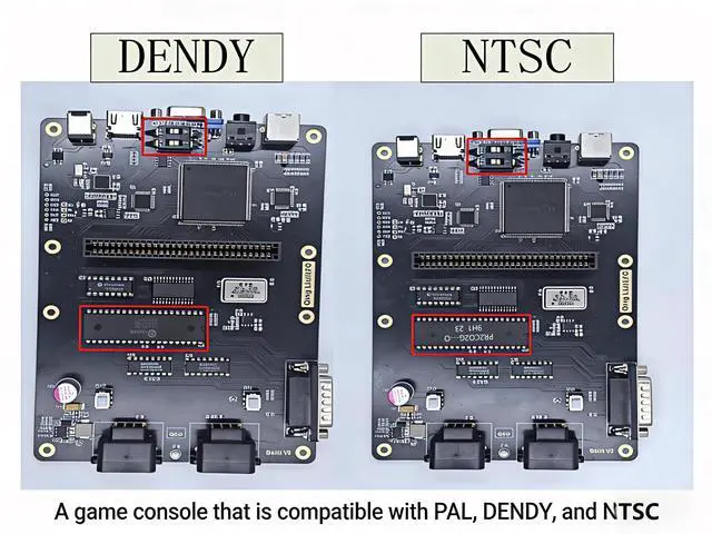 Alt view image 5 of 7 - Generic Brand Retro Game Console RGB FC Famicom with HDMI Port, Multi-Output Support (RGB, AV, VGA, S-Video), Compatible with PAL, Dendy, NTSC Formats, Enhanced Visual Clarity