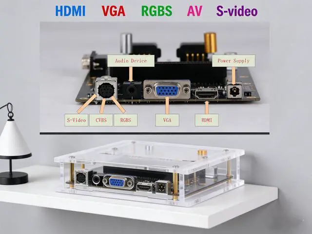 Alt view image 6 of 7 - Generic Brand Retro Game Console RGB FC Famicom with HDMI Port, Multi-Output Support (RGB, AV, VGA, S-Video), Compatible with PAL, Dendy, NTSC Formats, Enhanced Visual Clarity