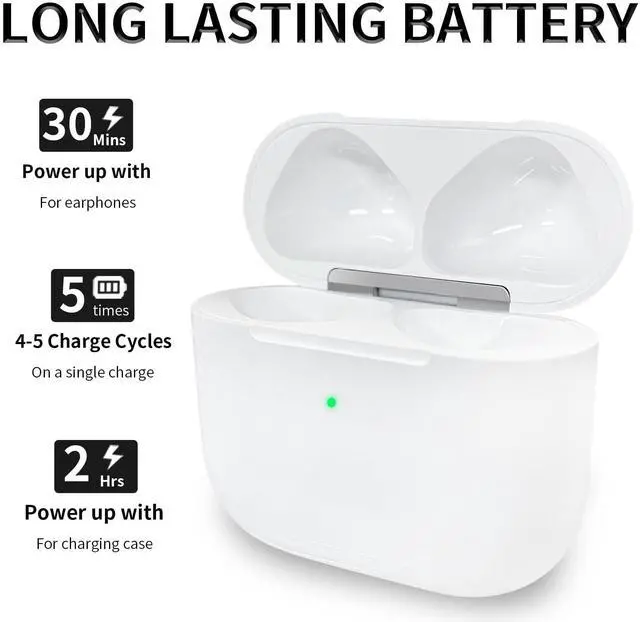 Alt view image 3 of 7 - BRILLESS Wireless Charging Case Replacement Compatible with AirPods 4th Charge, for Air Pods USB C Charger Case with Motion Sensor (No Headphones)